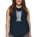 【送料無料】 エルエーポップアート レディース Tシャツ トップス Women's Plus Size Word Art Tank Top - Alpaca N...