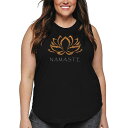 【送料無料】 エルエーポップアート レディース Tシャツ トップス Women's Plus Size Word Art Tank Top - Namaste ...