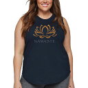 【送料無料】 エルエーポップアート レディース Tシャツ トップス Women's Plus Size Word Art Tank Top - Namaste ...