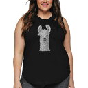 【送料無料】 エルエーポップアート レディース Tシャツ トップス Women's Plus Size Word Art Tank Top - Llama Bl...