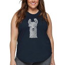 【送料無料】 エルエーポップアート レディース Tシャツ トップス Women's Plus Size Word Art Tank Top - Llama Na...