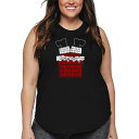 【送料無料】 エルエーポップアート レディース Tシャツ トップス Chimney Santa - Women's Plus Size Word Art Tank Top Black