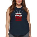 【送料無料】 エルエーポップアート レディース Tシャツ トップス Chimney Santa - Women's Plus Size Word Art Tank Top Navy