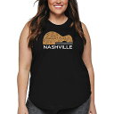 【送料無料】 エルエーポップアート レディース Tシャツ トップス Nashville Guitar - Women's Plus Size Word Art ...