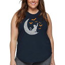 【送料無料】 エルエーポップアート レディース Tシャツ トップス Lunar Bats - Women's Plus Size Word Art Tank T...