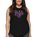 【送料無料】 エルエーポップアート レディース Tシャツ トップス Women's Plus Size Word Art Tank Top - Bride Bl...