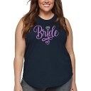 【送料無料】 エルエーポップアート レディース Tシャツ トップス Women's Plus Size Word Art Tank Top - Bride Na...