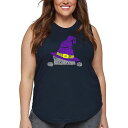 【送料無料】 エルエーポップアート レディース Tシャツ トップス Peeking Witch Cat - Women's Plus Size Word Art...