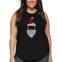 【送料無料】 エルエーポップアート レディース Tシャツ トップス Women's Plus Size Word Art Tank Top - Santa Cl...