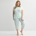 【送料無料】 クロフト&バロー レディース ナイトウェア アンダーウェア Plus Size Croft & Barrow Mom's Day Pocket S...