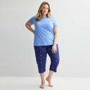 【送料無料】 クロフト&バロー レディース ナイトウェア アンダーウェア Plus Size Croft & Barrow Mom's Day Pocket S...