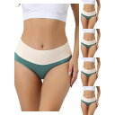 【送料無料】 アレグラ ケー レディース パンツ アンダーウェア 5 Packs High Waist Underwear For Women's Stretc...