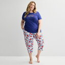 【送料無料】 クロフト&バロー レディース ナイトウェア アンダーウェア Plus Size Croft & Barrow Mom's Day Sleep Se...