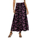 【送料無料】 ロアマンズ レディース スカート ボトムス Roaman's Women's Plus Size Ultrasmooth Fabric Maxi Skirt Black Batik Floral