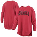 【送料無料】 プレスボックス レディース Tシャツ トップス Women's Pressbox Red Georgia Bulldogs Melange Pon...