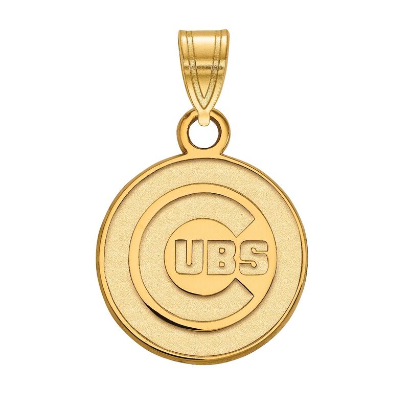 【送料無料】 アンブランデッド レディース ブレスレット・バングル・アンクレット アクセサリー 14k Gold LogoArt Chicago Cubs Small Pendant Yellow