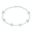 【送料無料】 アンブランデッド レディース ブレスレット・バングル・アンクレット アクセサリー Sterling Silver & Sky Blue Topaz...