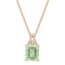 【送料無料】 ステラ グレース レディース ネックレス・チョーカー・ペンダントトップ アクセサリー Stella Grace 18k Rose Gold Over Silver Octagon-Cut Green Quartz & White Topaz Pendant Necklace Rose Tone