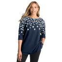 【送料無料】 ジェシカロンドン レディース Tシャツ トップス Jessica London Women's Plus Size Stretch Cotton ...