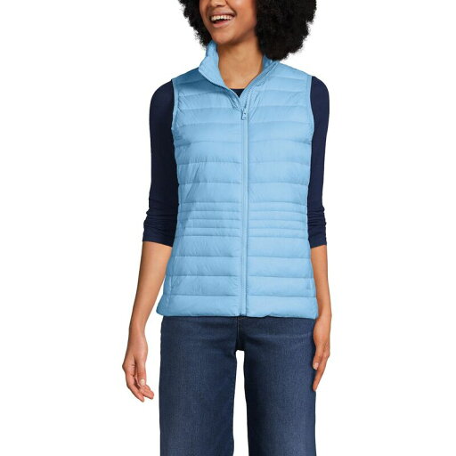 【送料無料】 ランズエンド レディース ジャケット・ブルゾン アウター Women's Lands' End Wanderweight Packable Down Vest Bermuda Blue 【送料無料】 ランズエンド レディース ジャケット・ブルゾン アウター Women's Lands' End Wanderweight Packable Down Vest Bermuda Blue