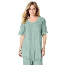 【送料無料】 ロアマンズ レディース Tシャツ トップス Roaman's Women's Plus Size Acid Wash Tunic Antique ...