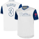 【送料無料】 プロファイル メンズ Tシャツ トップス Men'sProfile Bryce Harper White Philadelphia Phillies Big & Tall Name & Number Birdeye V-Neck T-Shirt Phl White