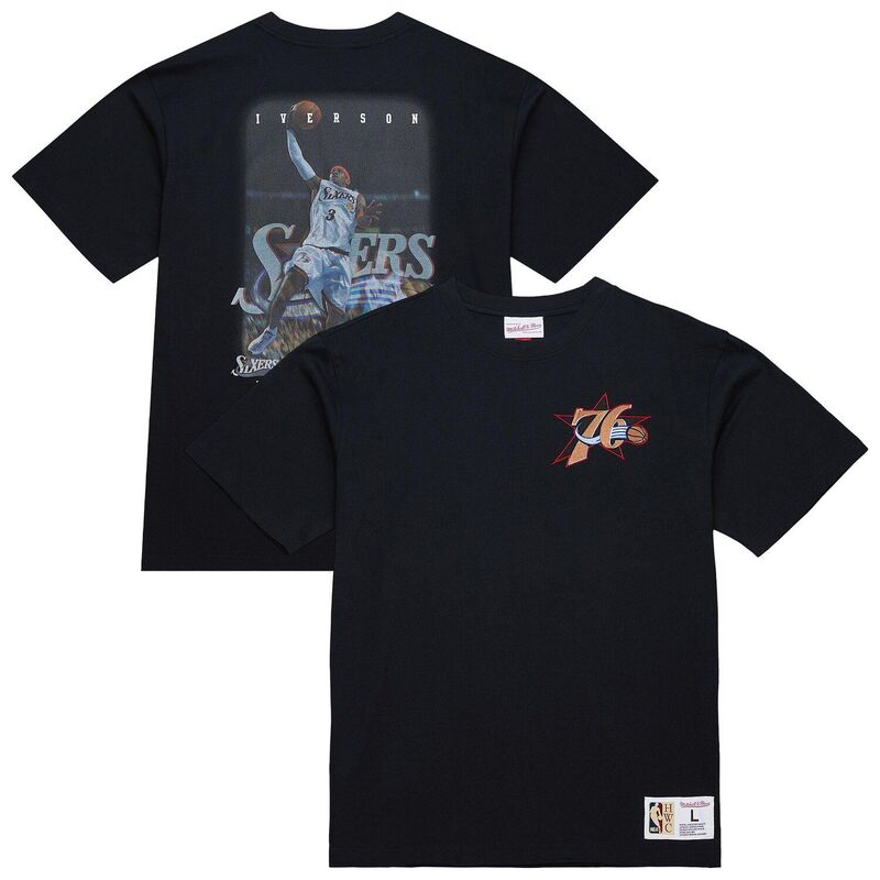 ̵ ߥå&ͥ  T ȥåץ Men'sMitchell & Ness Allen Iverson Black...