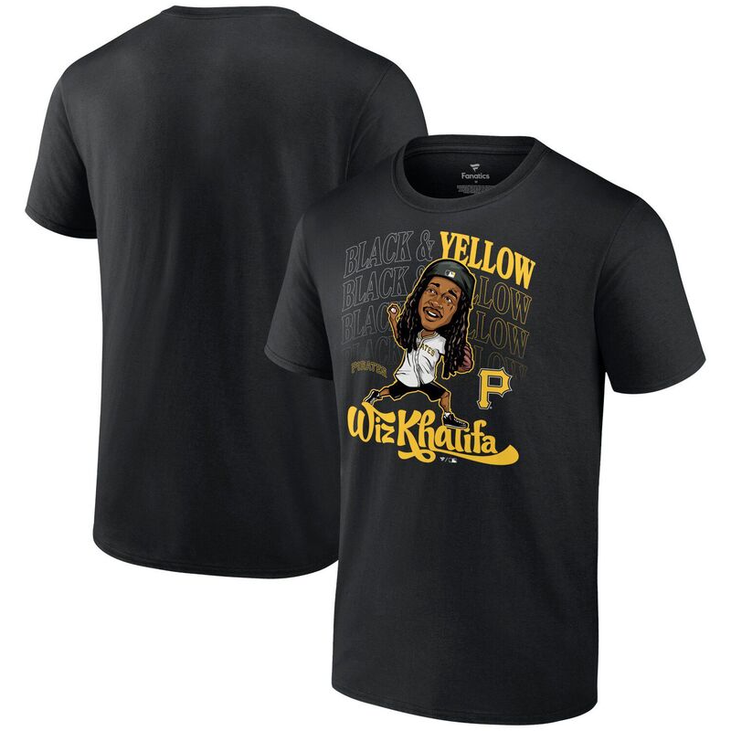 ̵ ֥ǥå  T ȥåץ Men's Black Pittsburgh Pirates x Wiz Kha...
