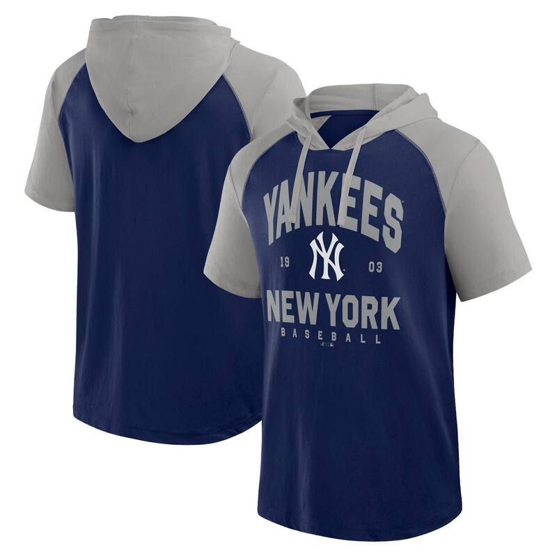【送料無料】 プロファイル メンズ Tシャツ トップス Men's Profile Navy New York Yankees Big & Tall Short Sleeve Pullover Hoodie Ynk Navy