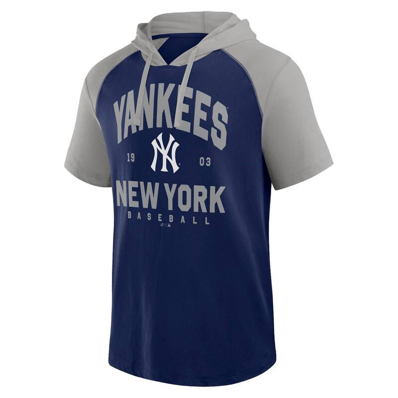 【送料無料】 プロファイル メンズ Tシャツ トップス Men's Profile Navy New York Yankees Big & Tall Short Sleeve Pullover Hoodie Ynk Navy
