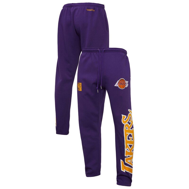 【送料無料】 ミッチェル&ネス メンズ カジュアルパンツ ボトムス Men's Mitchell & Ness Purple Los Angeles Lakers Hardwood Classics Team Origins Pants Lak Purple