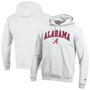 【送料無料】 チャンピオン メンズ Tシャツ トップス Men'sChampion White Alabama Crimson Tide Arch Over Logo Pullover Hoodie Ala White(4)