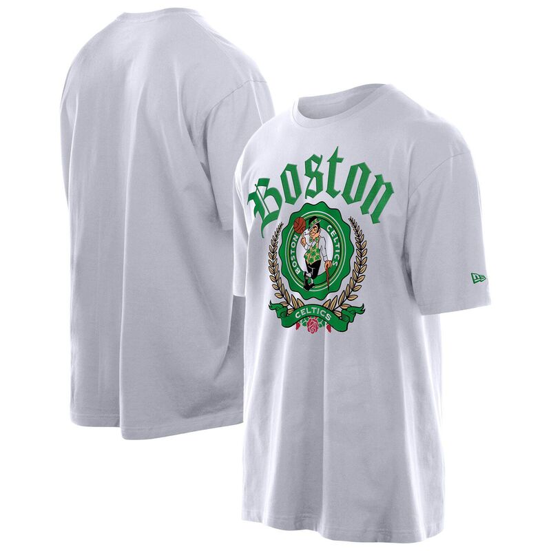̵ ˥塼  T ȥåץ Men's New Era White Boston Celtics Throwbac...