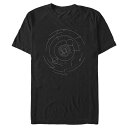 【送料無料】 アンブランデッド メンズ Tシャツ トップス Big & Tall Lines Solar System Graphic Tee Black