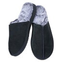 【送料無料】 メモイ メンズ サンダル シューズ Men's Memory Foam True Suede Plush Slippers Navy