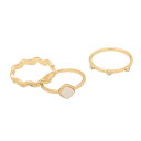 【送料無料】 LC Lauren Conrad レディース リング アクセサリー LC Lauren Conrad Stackable Ring Set White