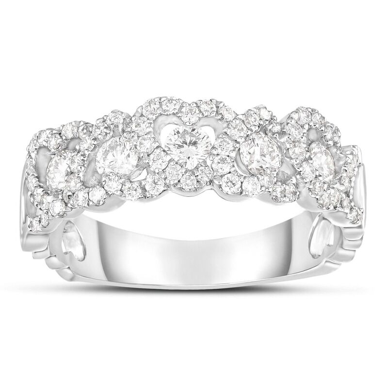 アンブランデッド レディース アクセサリー リング Unbranded 10k White Gold 3/4 Carat.W. Diamond Heart Ring 10k White Gold ホワイト