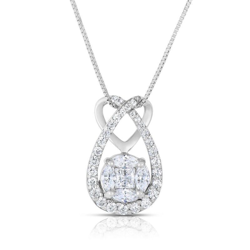̵ ֥ǥå ǥ ͥå쥹硼ڥȥȥå ꡼ 14k White Gold 3/4 C...