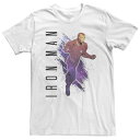 【送料無料】 ライセンス キャラクター レディース Tシャツ トップス Big & Tall Marvel Avengers Endgame Iron Man Galaxy Painted Tee White