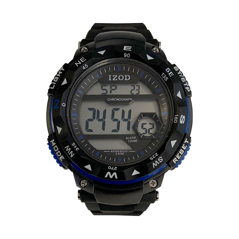 【送料無料】 アイゾッド メンズ 腕時計 アクセサリー IZOD Men's Black Digital Watch - IZO7012KL Black