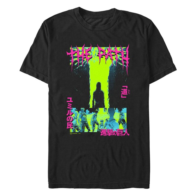 【送料無料】 ライセンス キャラクター メンズ Tシャツ トップス Men's Attack On Titan The Path Graphic Tee Black