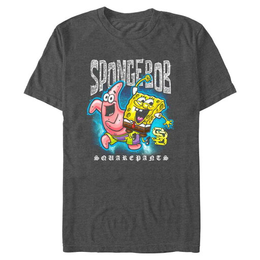 【送料無料】 ニコロデオン メンズ Tシャツ トップス Men's Nickelodeon SpongeBob SquarePants And Patrick Shining Friends Graphic Tee Charcoal Heather 【送料無料】 ニコロデオン メンズ Tシャツ トップス Men's Nickelodeon SpongeBob SquarePants And Patrick Shining Friends Graphic Tee Charcoal Heather