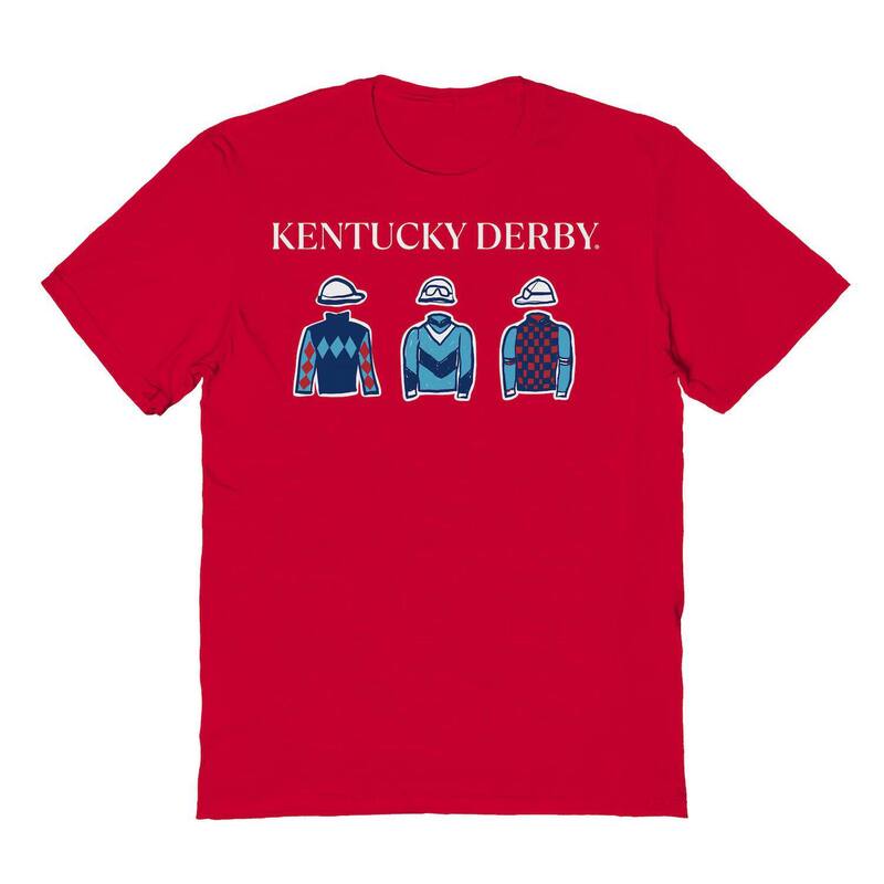 【送料無料】 ライセンス キャラクター メンズ Tシャツ トップス Men's Kentucky Derby Rider Clothes Pattern Shirt Red