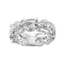 【送料無料】 アンブランデッド レディース リング アクセサリー Sterling Silver 1/10 Carat T.W. Diamond Paisley...