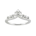 【送料無料】 アンブランデッド レディース リング アクセサリー Sterling Silver 1/3 Carat T.W. Diamond Crown Ri...