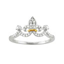 【送料無料】 アンブランデッド レディース リング アクセサリー Two Tone Sterling Silver 1/5 Carat T.W. Diamond...
