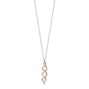 【送料無料】 アンブランデッド レディース ネックレス・チョーカー・ペンダントトップ アクセサリー 14k Rose Gold Over Silver Two-Tone 1/10 Carat Diamond Twist Pendant Necklace Rose Tone