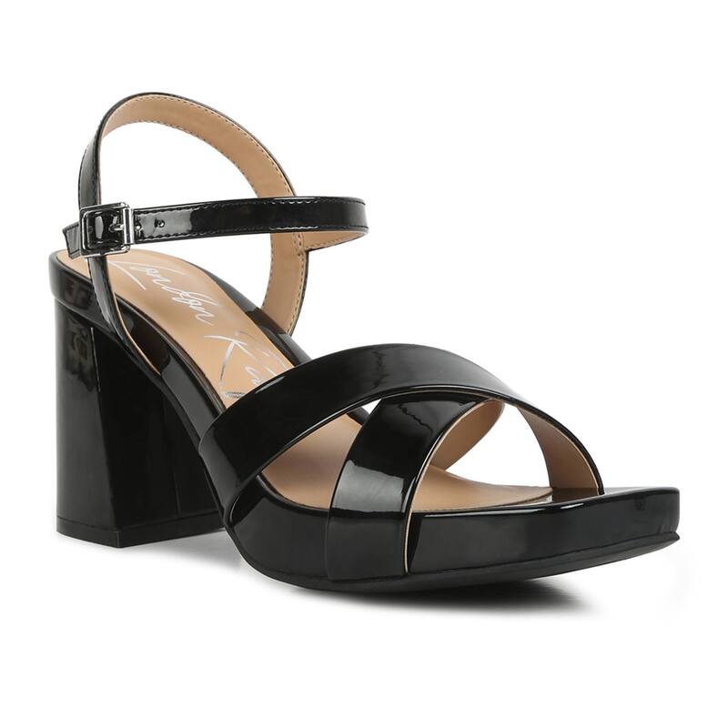 【送料無料】 ロンドンラグ レディース パンプス シューズ Women's London Rag CrissCross Women's Block Heels Sandals Black