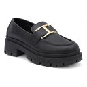 【送料無料】 ヨキ レディース スリッポン・ローファー シューズ Yoki Simmons Women's Lug Sole Loafers Black