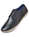 【送料無料】 ミオマリオ メンズ オックスフォード シューズ Casual Wingtip Oxford Dress Shoes Pitch Noir